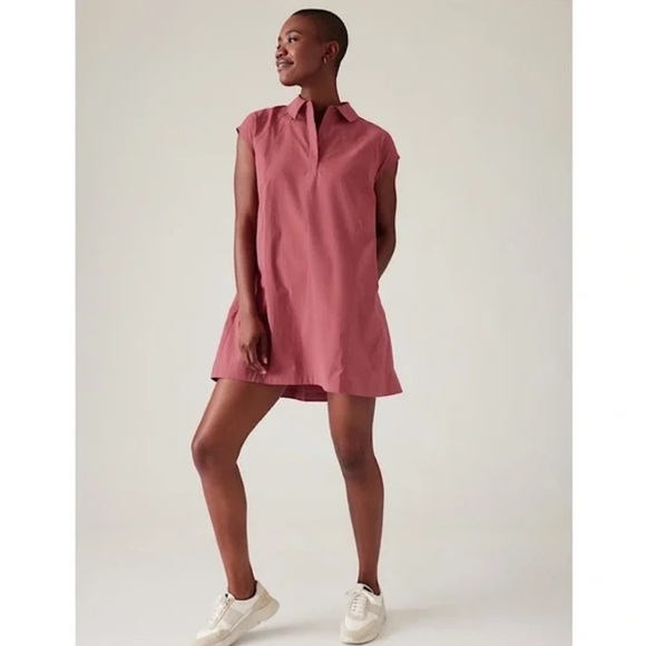 NWOT Athleta Performance Poplin Mini Dress - Picture 7 of 7